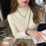 Women Knitwear Autumn and Winter Turtleneck Sweater Slim Bottoming Shirt