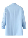 Women's Suits Casual Hemming Sleeve Lapel Small Suit Jacket Women's Top