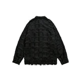 Unisex Jacket Loose Lapels Black Coat