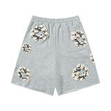 Denim Tears Shorts Yellow floral cotton