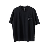 Ch hip-hop t shirts ch short-sleeved cross sanskrit horseshoe patch embroiderloosecasualamericaneasiest for match