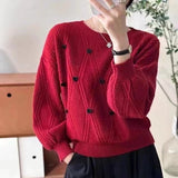 Women Knitwear Autumn and Winter round Neck Knitwear Sweater