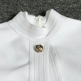 Women's Evening Dress Bandage Dress Button Hip Skirt
