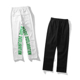 Men Sweatpants Embroidered Slacks Loose Straight Sports Trousers