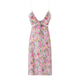 Women Dresses Spring/Summer Lace Sling Dress Backless Sexy Skirt (Xds0414)