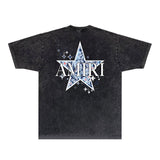 Amiri T-shirt Washed and Worn Retro Short Sleeve T-shirt