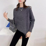 Women Knitwear Autumn and Winter round Neck Knitwear Loose Sweater