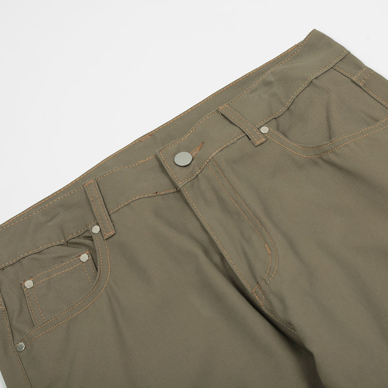 Men Sweatpants Workwear Solid Color Multi-Pocket Slacks Hip Hop Loose Trousers