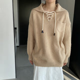 Women Winter Knitted Sweater Crew Neck Thick Sweater Winter Loose-Fitting Long Sleeve Sweater R8826