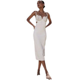 Women Dresses Bandage Dress Sexy Diamond Slip Dress Evening Party Dress (Ont0408)