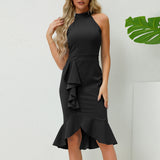 Women Date Dress Sheath Fishtail Skirt Summer Dress