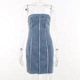 Women Dresses Denim Dress Summer Casual Short Skirt