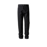 MIJKO Men Vintage Pants MIJKO Pocket Straight Jeans Men and Women