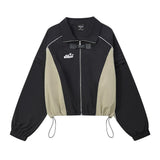 Women Jacket Autumn Leisure Sports Flight Suit Loose Letter Embroidery Coat