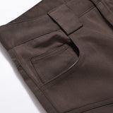 Men Sweatpants Loose Pleated Solid Color Leisure Horn Wide Leg Pants