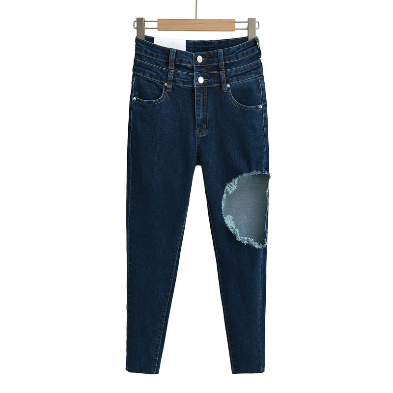Women Pants Summer Sheath Ripped Jeans