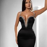 Women Dresses Party Evening Dress Sexy Bandage One-Piece Dress Hip Skirt (Ont0408)