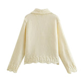 Women Sweater Knitwear Knitted Lapel Sweater Women Autumn Classic Style Cardigan Outerwear Top