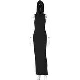Women Dresses Summer Back Slit Sleeveless Dress