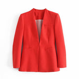 Women Suites Fall Slim Fit Simple Casual Suit Jacket