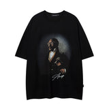 Men T Shirt Hip Hop Rap Portrait Printing Short Sleeve T-shirt