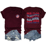 Casual T-Shirt OUR FLAG DOES NOT FLY BECAUSE Loose Short Sleeve