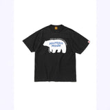 Men T-shirts HUMAN Polar Bear Printed Short Sleeve T-Shirt