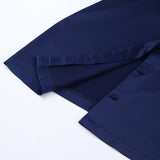 Women Dress Silk-like Matte Satin Shirt Dress