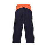 Men Sweatpants Casual Sports Trousers Striped Stitching Loose Straight Trousers with an Elasticated Waist