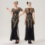 Flappers 1920S Dress Sexy Evening Dress Female Elegant Sequined Fishtail Dress