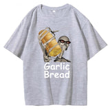 Garlic Bread Men T Shirt Graphic Vintage  Cotton