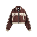 Unisex Jacket Retro Style Cardigan Short Loose Lapels Jacket