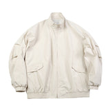 Unisex Jacket Vintage Waterproof Jacket for Men Loose Stand Collar Coat