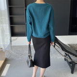 Women Knitted Skirt Autumn Knitted Skirt Hip Skirt