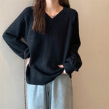 Women Knitted Pullover Autumn and Winter Loose Knitwear Top