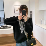 Women Knitted Pullover Crew Neck Sweater Autumn Winter Sweater Top