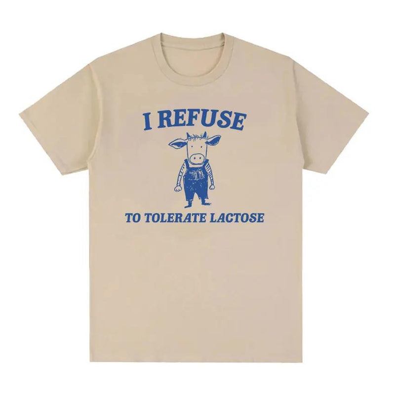 Tolerate Lactose Funny Meme Tee Shirt Men Women Fashion