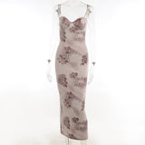 Women Dresses Slim Fit Dress Suspender Dress (Bla0420)