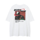 Men T Shirt Summer round Neck Printed Couple Short Sleeve T-shirt Men and Women Couple