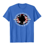 Inspired by Queen's Platinum Jubilee 2022 Elizabeth 70 Years T-shirt Queen Printed Crew Neck Top Short Sleeve T-shirt