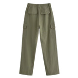 Women Sweatpants Multi-Pocket Cargo Casual Pants Trousers