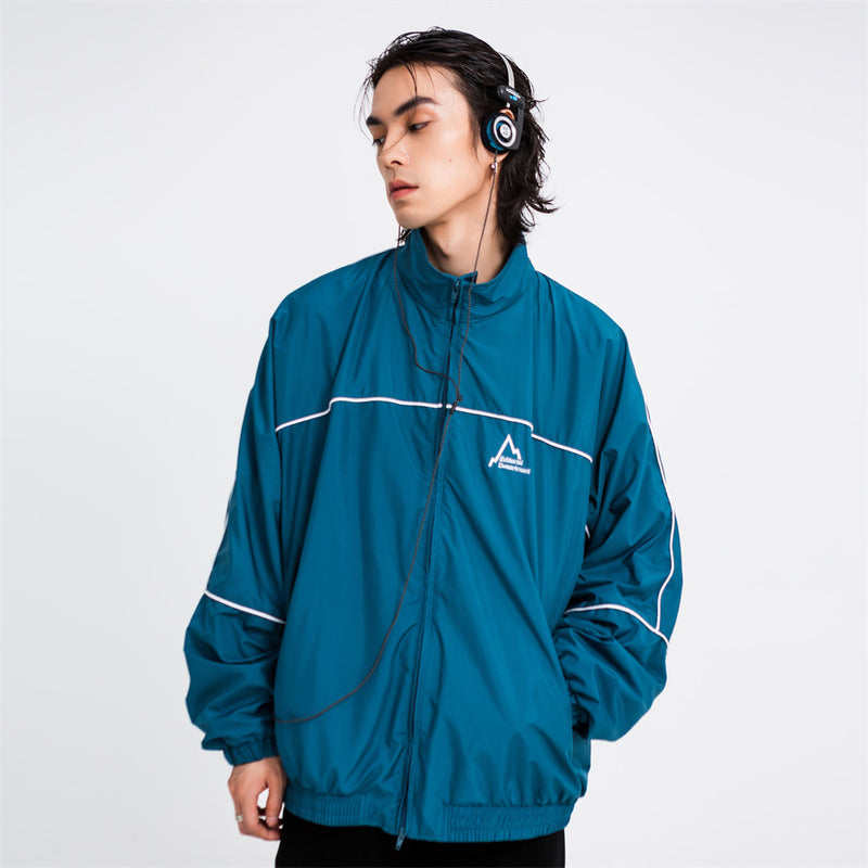 Men Jacket Coat Shell Jacket Jacket Men's Loose Line Stitching Three-Dimensional Jacket