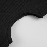 Women's Evening Dress Black Long Sleeve Bowknot Hollow-out Midriff Mini Skirt Sheath Bandage One-Piece Dress