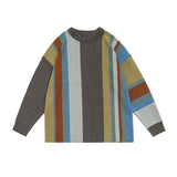 Unisex Jacket Autumn Irregular Striped Sweater