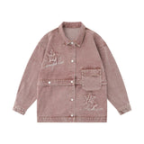 Women Jacket XINGX Affixed Cloth Embroidered Detachable Denim Jacket