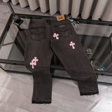 CHH Chrome Hearts Jeans Unisex Casual Loose Jeans
