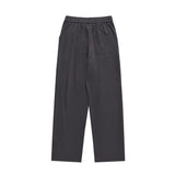 Men Sweatpants Solid Color Suit Pants Men's Summer Simplicity Loose Pleated Drawstring Straight Casual Trousers