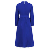 Women Date Dress Ol Slim Fit Long Dress Autumn and Winter Stand Collar Dress