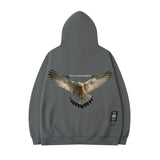 Men Hoodie Retro Alphabet Printed Hoodie