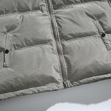 Unisex Winter Cotton Coat Plaid Decorative Hooded Cotton-Padded Coat Retro Detachable Hat Cotton-Padded Coat